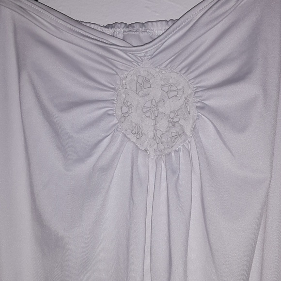 WHITE STRAPLESS DRESS - Picture 2 of 2